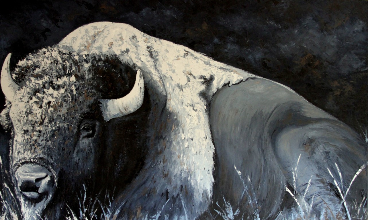 Katie Lee - Winter Moonlit Bison